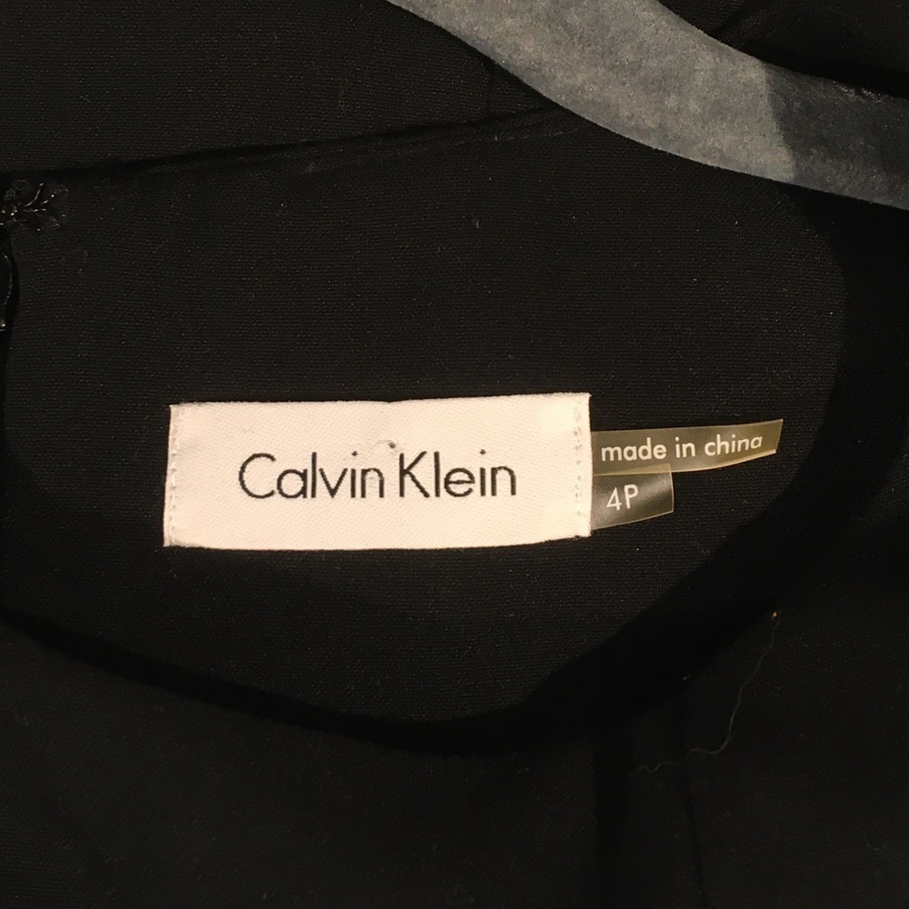 Calvin Klein Fit & Flare Colorblock Dress Size 4P - Picture 5 of 9